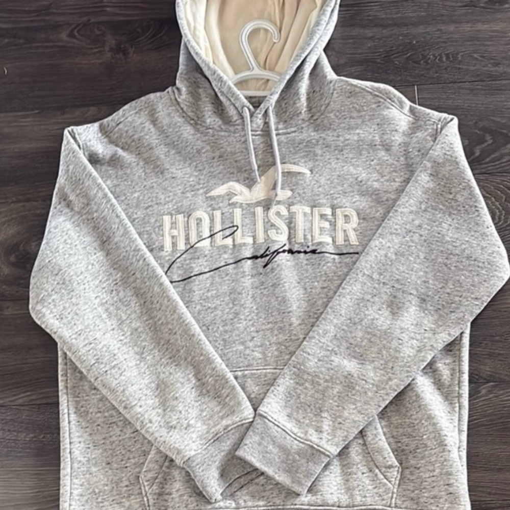 Hollister Light Gray Hoodie for Men